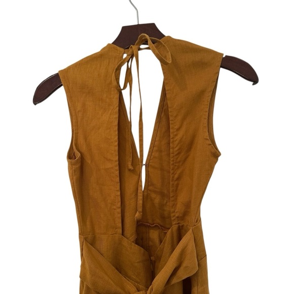 Faithful the Brand Mustard Yellow Sleeveless Dress with Button Detail in size 4 - Picture 4 of 13